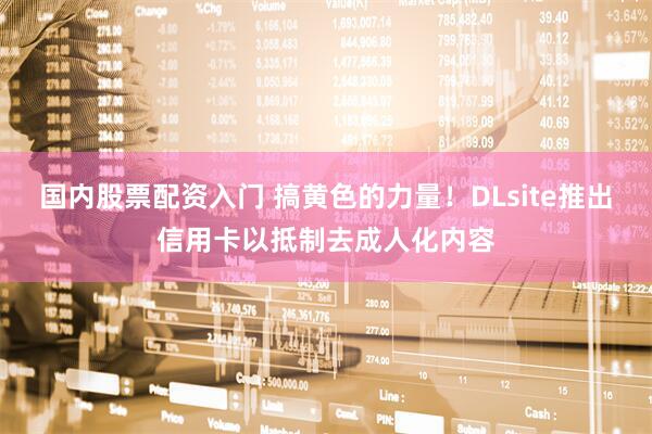 国内股票配资入门 搞黄色的力量！DLsite推出信用卡以抵制去成人化内容